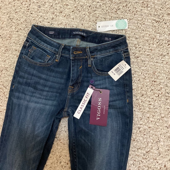 Vigoss Classic Fit Skinny Jeans - Dark Wash Size 26 NWT - Picture 3 of 6